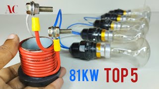 Amazing Top 5 Free Electric Generator with Copper wire use Magnet Free Energy Forever