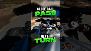 Close Call Pass Aprilia RSV4 | Almost Crashed #shorts