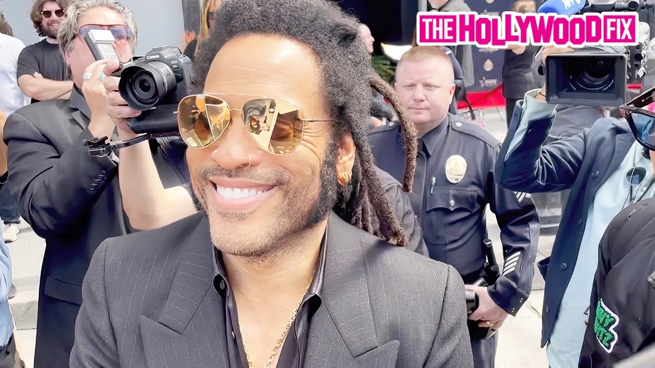 Lenny Kravitz Walk of Fame Ceremony Hollywood Autographs Fans