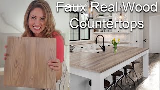 How To Turn Formica Countertops into a French Oak Wood Finish with Retique It's New Countertop Kit