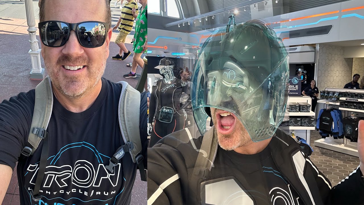 Tron Light Cycle Run on Opening Day | Trying to get a Virtual Queue | Tron Merchandise