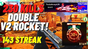 230 KILLS DOUBLE V2 ROCKET with a 143 STREAK with this CLASS SETUP - CoD WW2