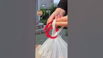 Useful! A Plastic Bag and Bottle Hack!  #useful