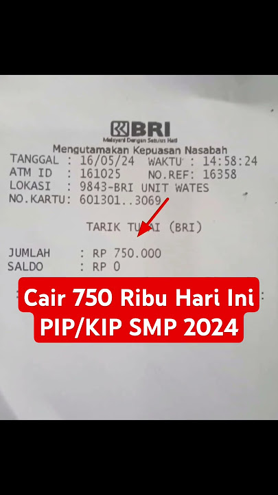 Cair 750 Ribu Hari Ini Bantuan PIP/KIP Anak SMP 2024 #shorts #pip #bantuanpip #bansos #pkh #bpnt