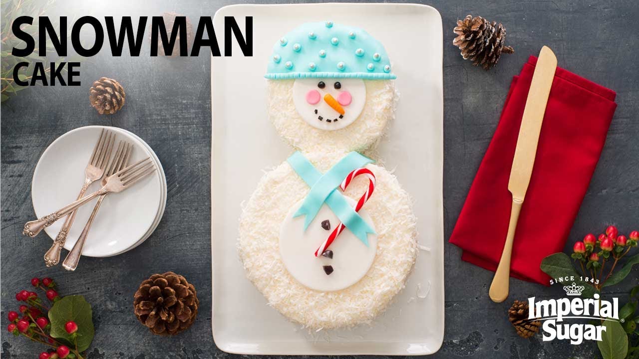 How to Make a Fun and Easy Snowman Cake - Delishably