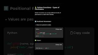 ✅ Types of Parameters in Functions🔥#coding #viral #python #python #programming