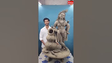 Makhan Chor Krishna🥰❤️ | How to make Clay Krishna Idols #makhan_chor #shorts  #gopal #making_Krishna