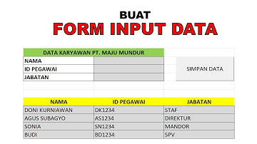 Membuat Form Input Data dengan Macro di Excel