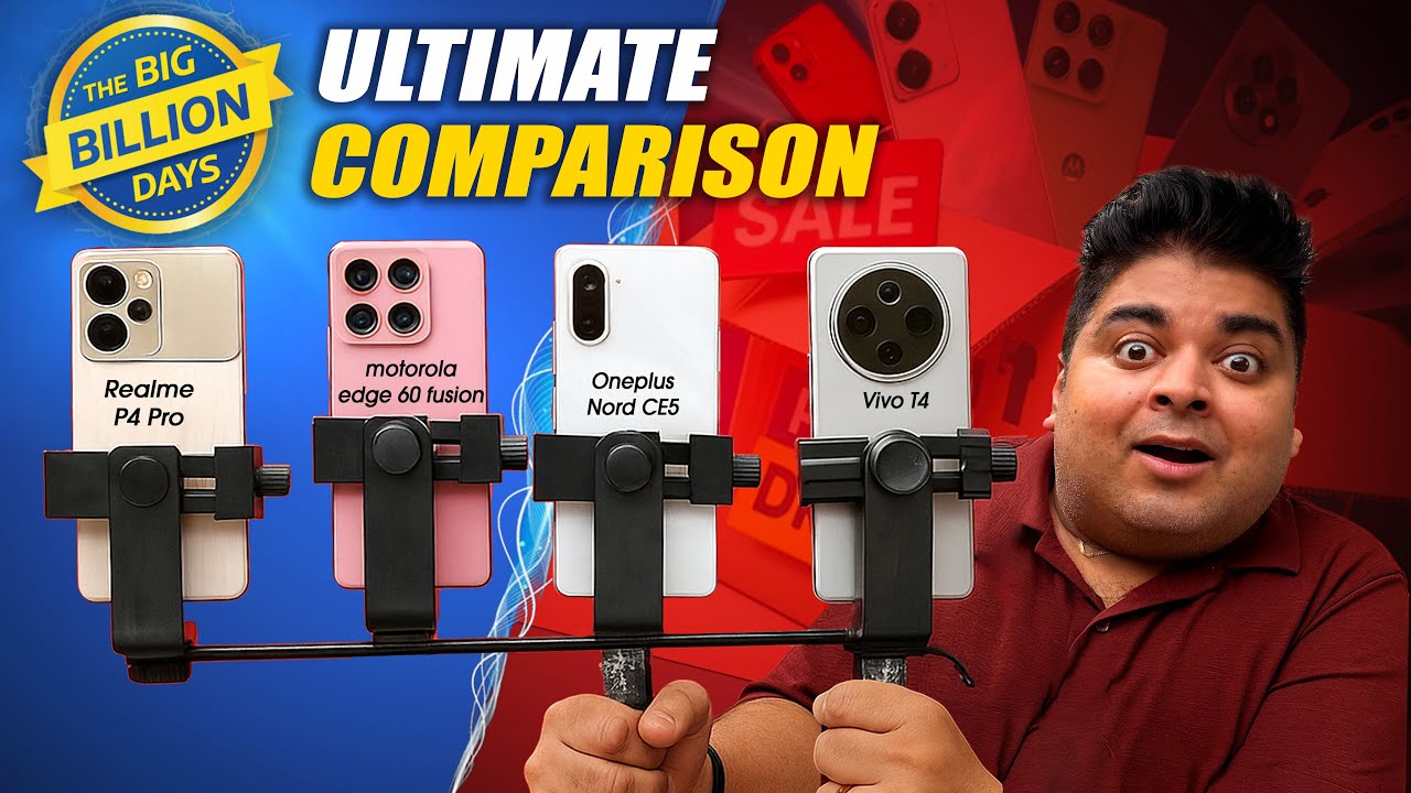 Flipkart Big Billion Days Battle: Moto Edge 60 Fusion, Realme P4 Pro, Nord CE5, Vivo T4📲 |Gizmo Gyan