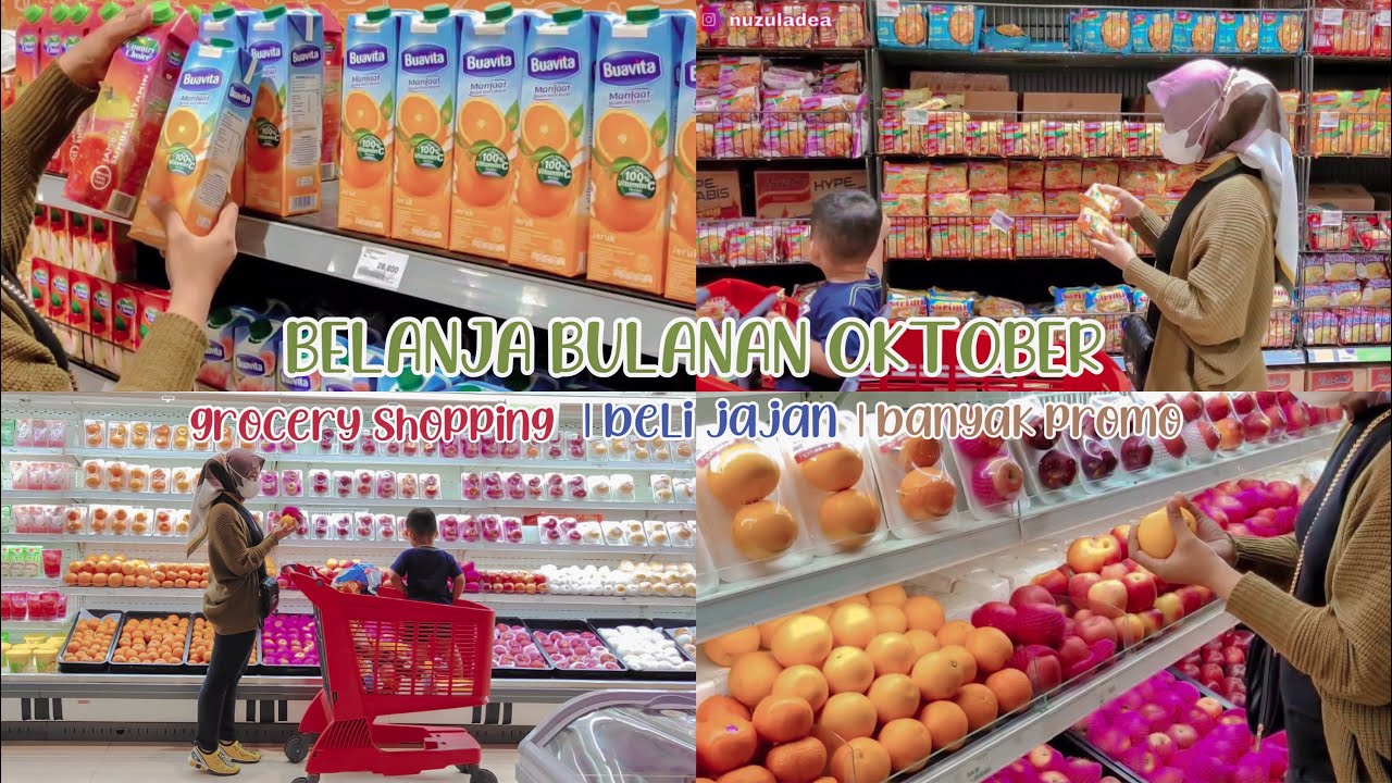 BELANJA BULANAN OKTOBER 2021 | grocery shopping | kebutuhan bulanan | kalap jajan snack | cuci mata