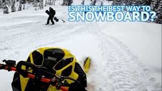 Snowboard Shuttling Up a Mountain