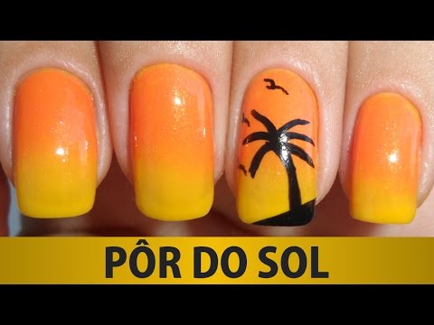 Unhas Decoradas - Pôr do Sol