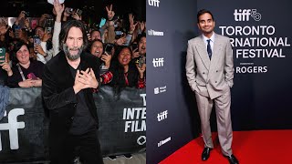 Keanu Reeves and Aziz Ansari at the #TIFFworld premiere of Good Fortune.