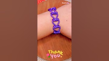 Heart Design Paracord Bracelet ❤️ #shorts #shortsfeed #diy #craft #howto #style #design #tutorial