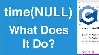 time(NULL) Explained | C Programming Tutorial