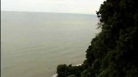 Looking at Black sea from Batumi Botanical garden