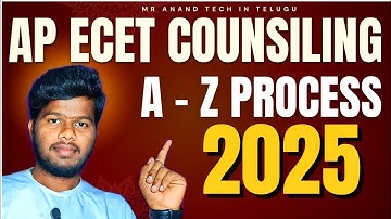 ap ecet 2025Counseling Process  | Step-by-Step Full Guide in Telugu #ecet2025 #counselling