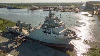 US Navys Towing, Rescue and Salvage Ship Cherokee Nation Christened