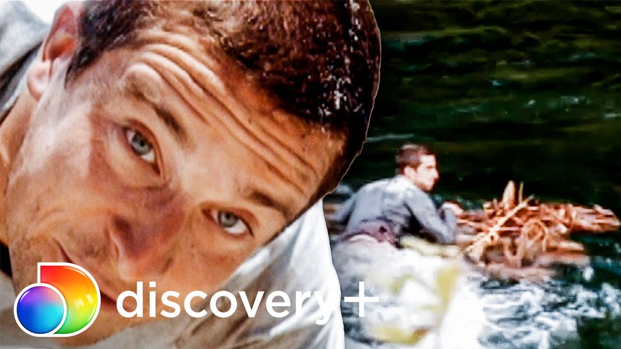 Bear Grylls atravessa rio revolto com balsa improvisada | À Prova De Tudo | discovery+ Brasil