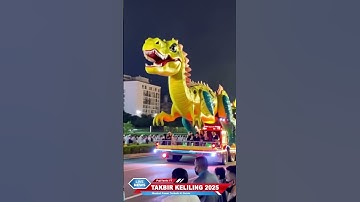 takbir keliling maskot dinosaurus termegah 2025  #takbiran #idulfitri #dinosaur #iduladha2025