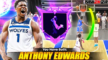 New PLAYOFF ANTHONY EDWARDS BUILD is TAKING OVER THE REC in NBA 2K24