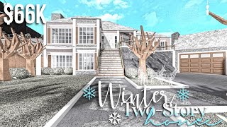 Winter Two Story Home (part1-exterior) | Roblox Bloxburg | GamingwithV
