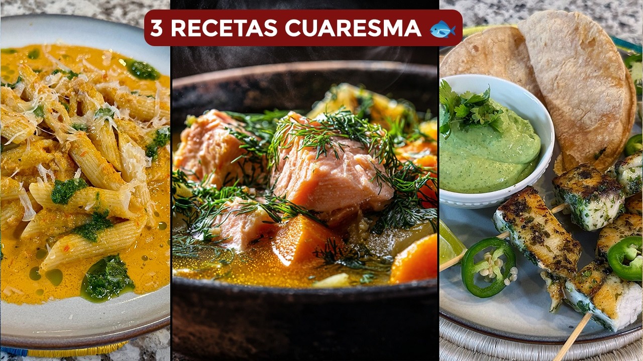 MENÚ de CUARESMA: 3 Recetas con Pescado y Atún 🐟🍝🌮 | ¡Fáciles y Económicas!
