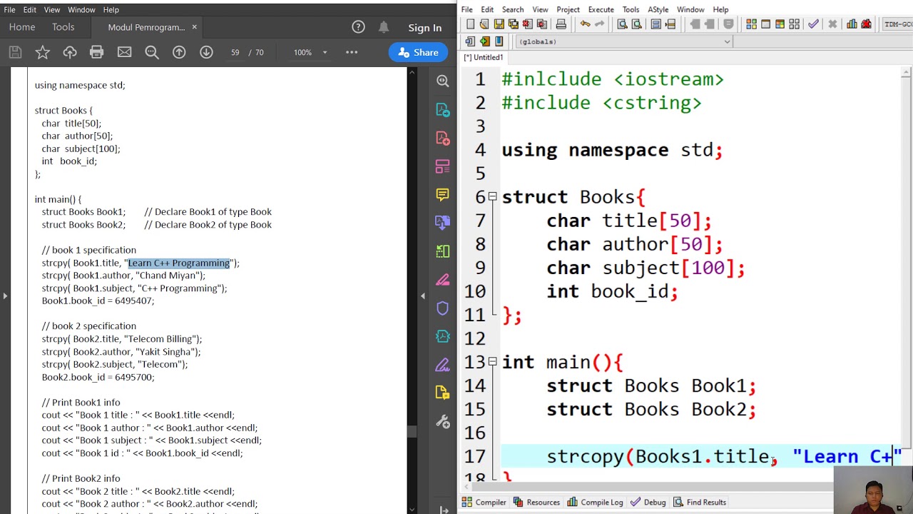 Pemrograman Dasar - Struct pada C++ - YouTube