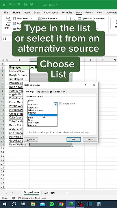 Drop-downs in Excel ‼️