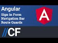 Angular - Login Page - Template Driven Forms - Hiding Navigation Bar - Routing - Paths Auth Guards