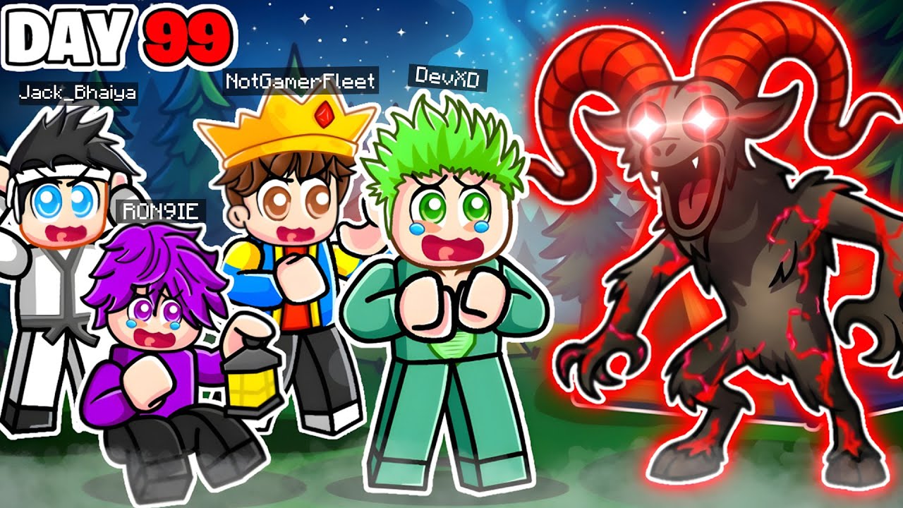 Surviving 99 Nights In The Forest With ‪@GamerFleet‬ 😱 - YouTube