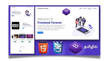 Complete Responsive Website Using Bootstrap From Scratch In Tamil  | HTML, CSS & BOOTSTRAP In Tamil