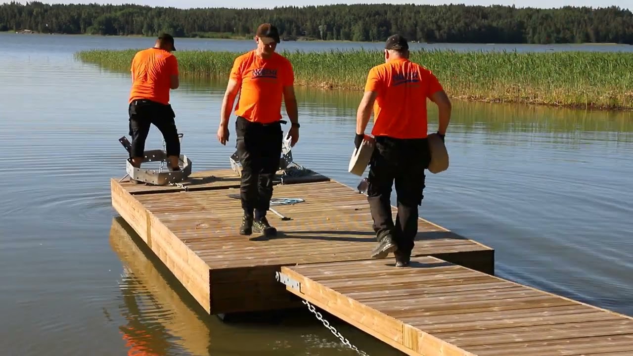 Näpsä Marinasarjan laiturin asennus