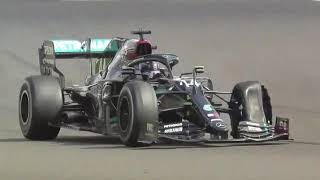 Lewis Hamilton's last lap at the British F1 GP  - with a flat tire