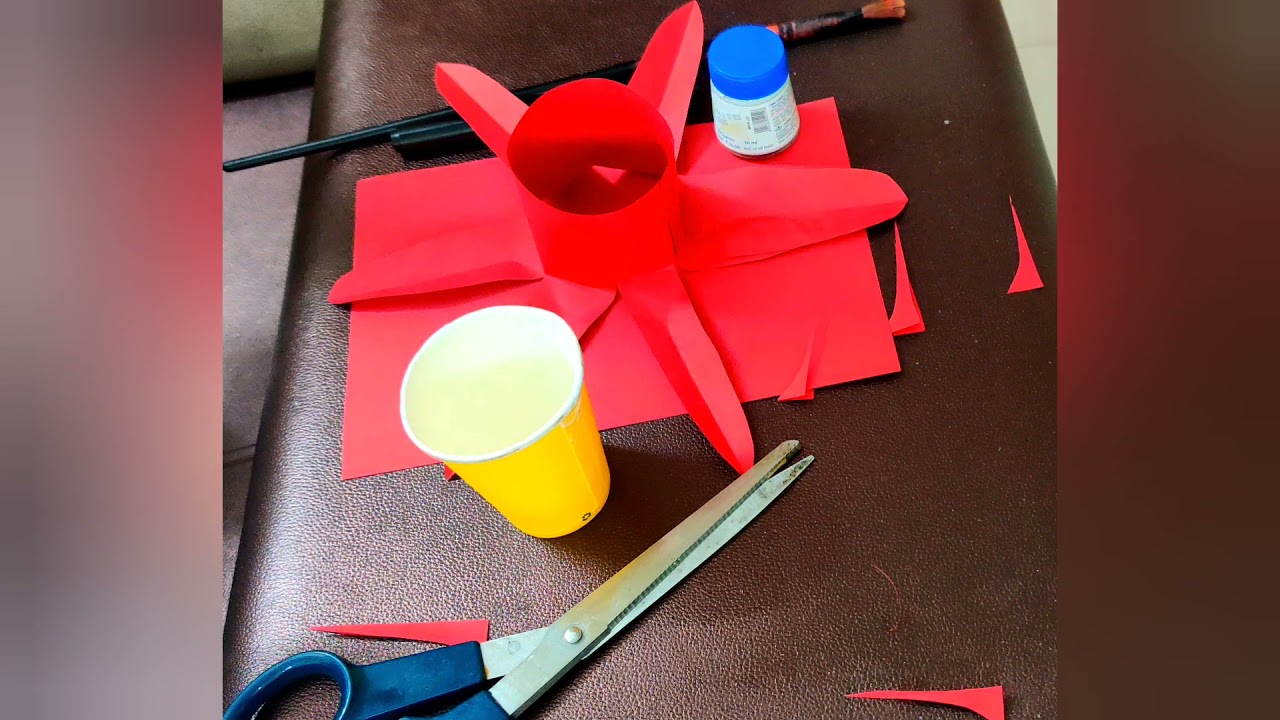 Paper cup Ganesha Making - YouTube