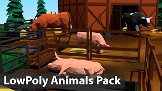 LowPoly Domestic Animals pack