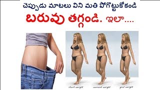 Lose weight in few days చెప్పుడు మాటలు విని మతి పోగొట్టుకోకండి బరువు తగ్గండి. ఇలా....