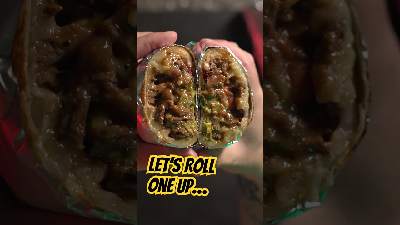 POV: I said “let’s roll one up” #burrito #carneasadaburrito