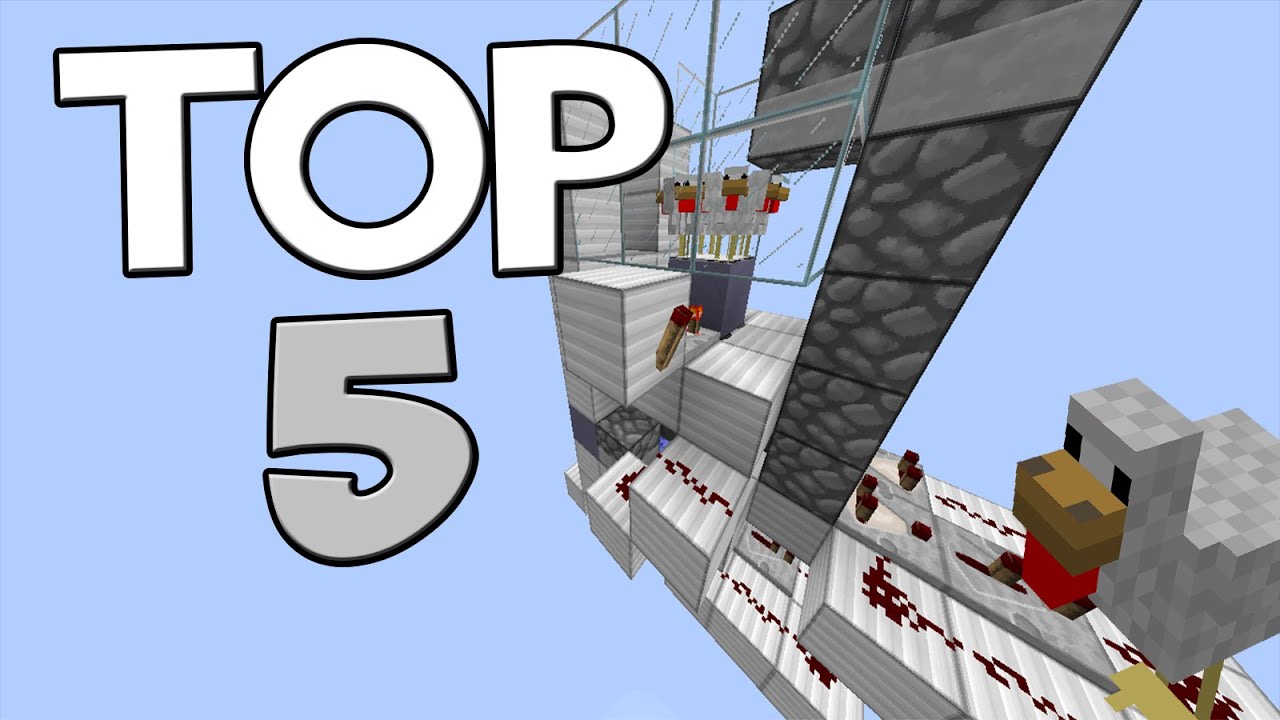 TOP 5 GRANJAS DE POLLOS MINECRAFT 1.9 - YouTube