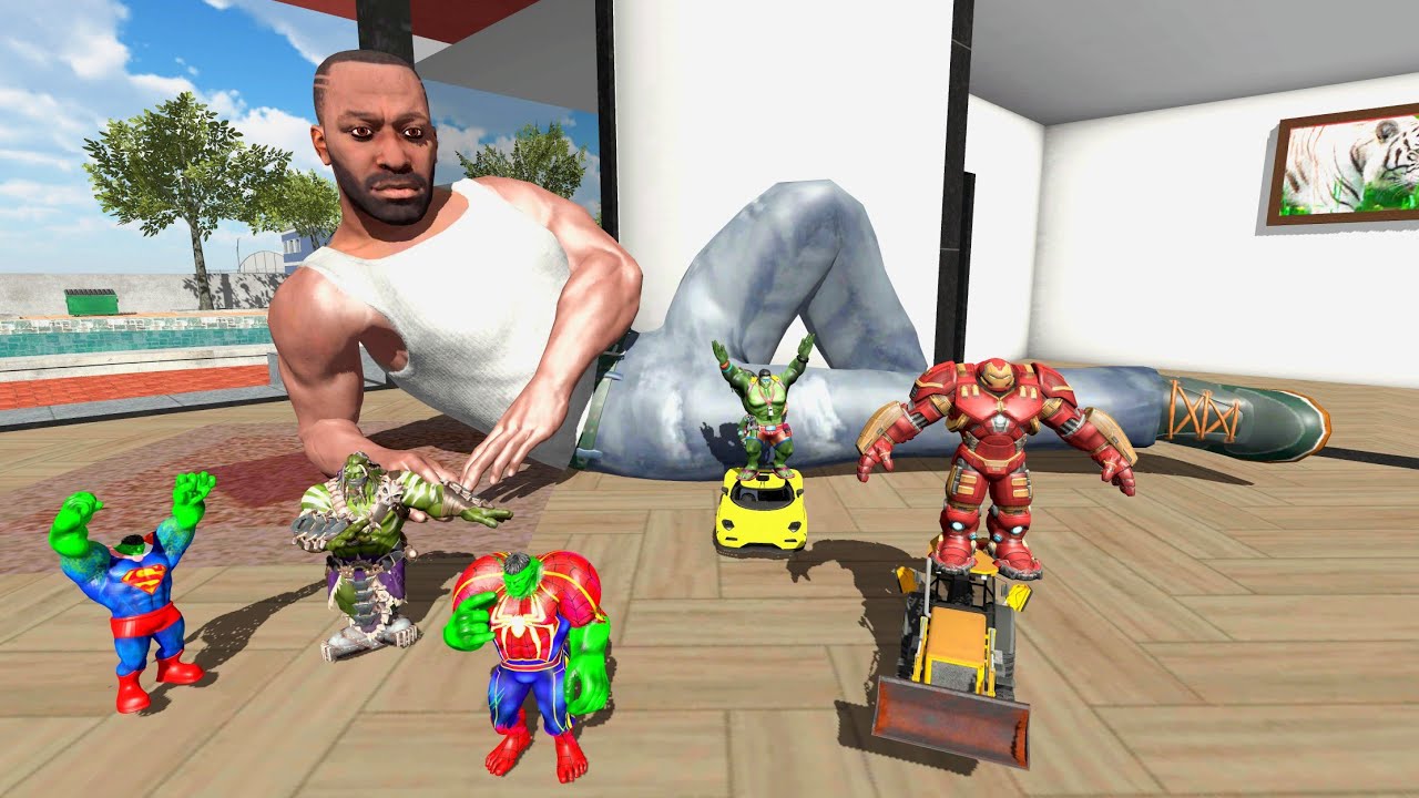 Franklin Found Tiny Hulk Team In INDIAN BIKES DRIVING 3D