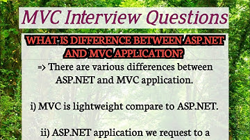 What Is The Difference Between ASP.NET And ASP.MVC | Difference Between ASP.NET And MVC Application