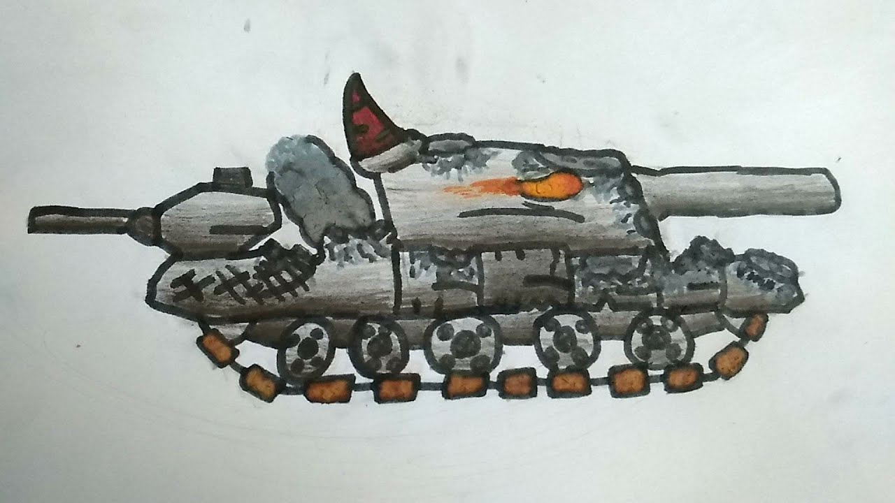 Как нарисовать левиафана из танков