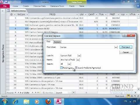 Using Access 2010 - Understanding Find and Replace