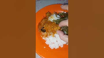 Makan daun singkong rebus dan ayam #food #makanan #mukbang #asmr