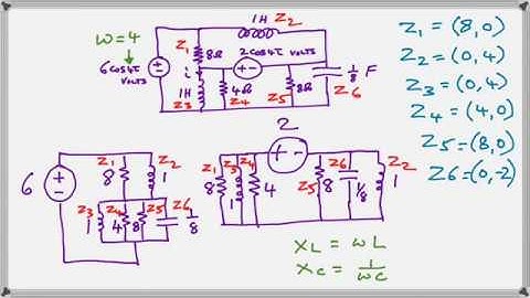 ac steady state solution using superposition