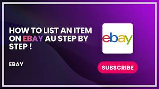 How to List an Item on eBay AU Step By Step !