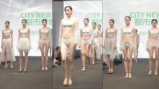 「4K세로영상」❤ 안볼수가 없다!  모델의 비키니 룩북 촬영현장 Lovely Bikini Outfit❤  深圳内衣展  (7号馆）