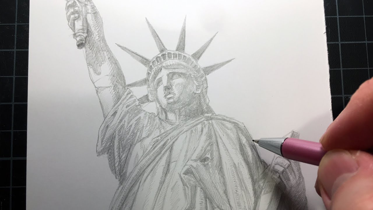 自由女神像 Statue Of Liberty 如何画自由女神像 How To Draw The Statue Of Liberty Youtube 自由女神像 Statue Of Liberty 如何画自由女神像 How To Draw The Statue Of Liberty Youtube