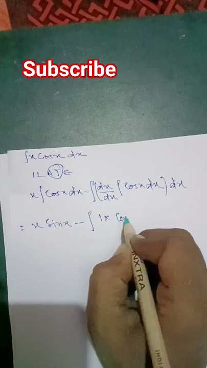 ∫x cosx  dx .integral of xcosx Calculus important question for class 12#short
