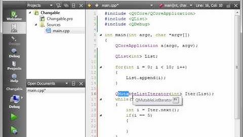 C++ Qt 38 - QMutableListIterator and QList